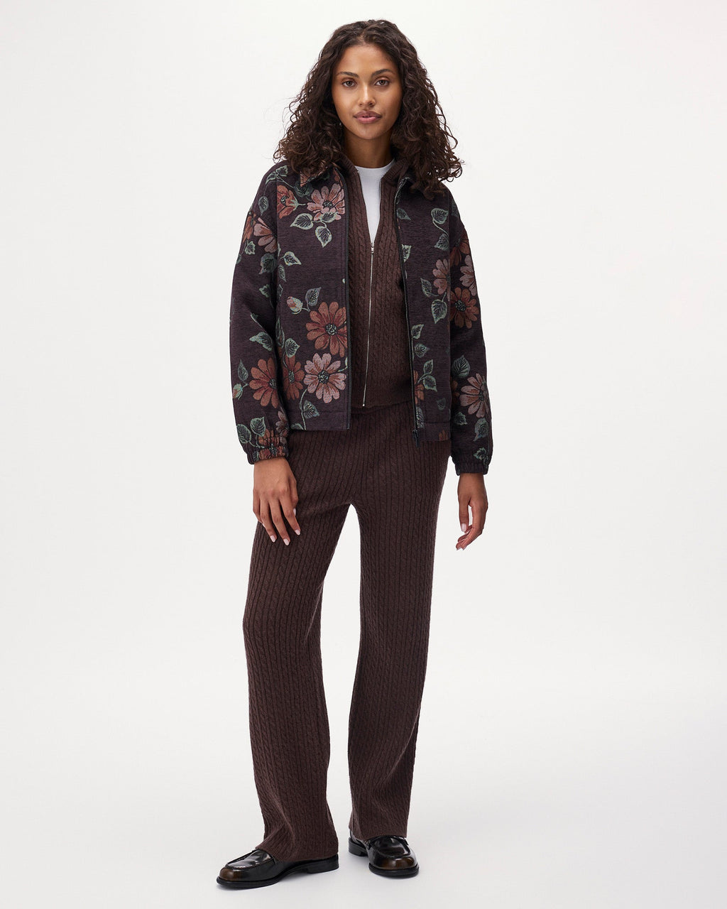 Floral Jacquard Jacket
