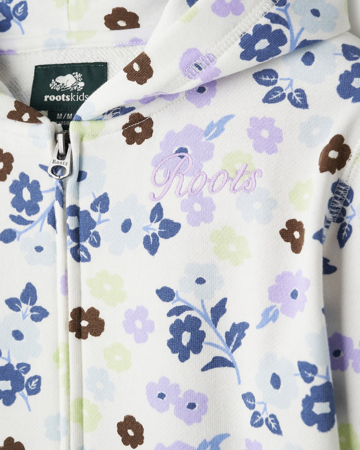 Kids Floral Full Zip Hoodie