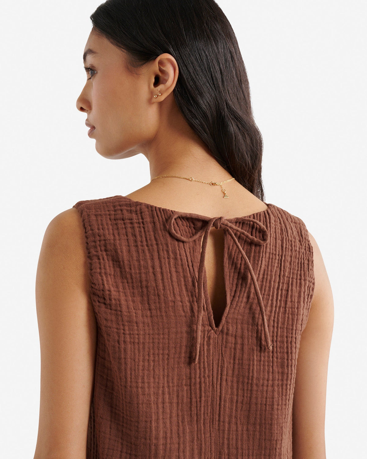 Isla Cotton Gauze Gathered Tank