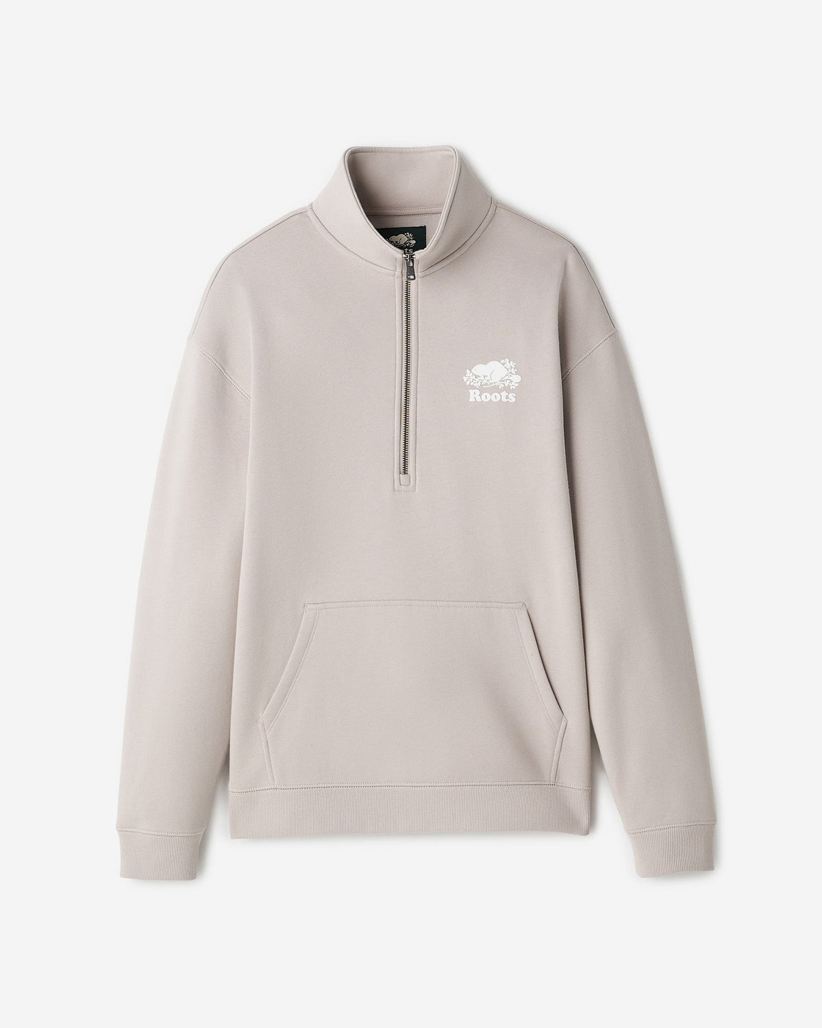 Organic Cooper Relaxed Quarter Zip Stein