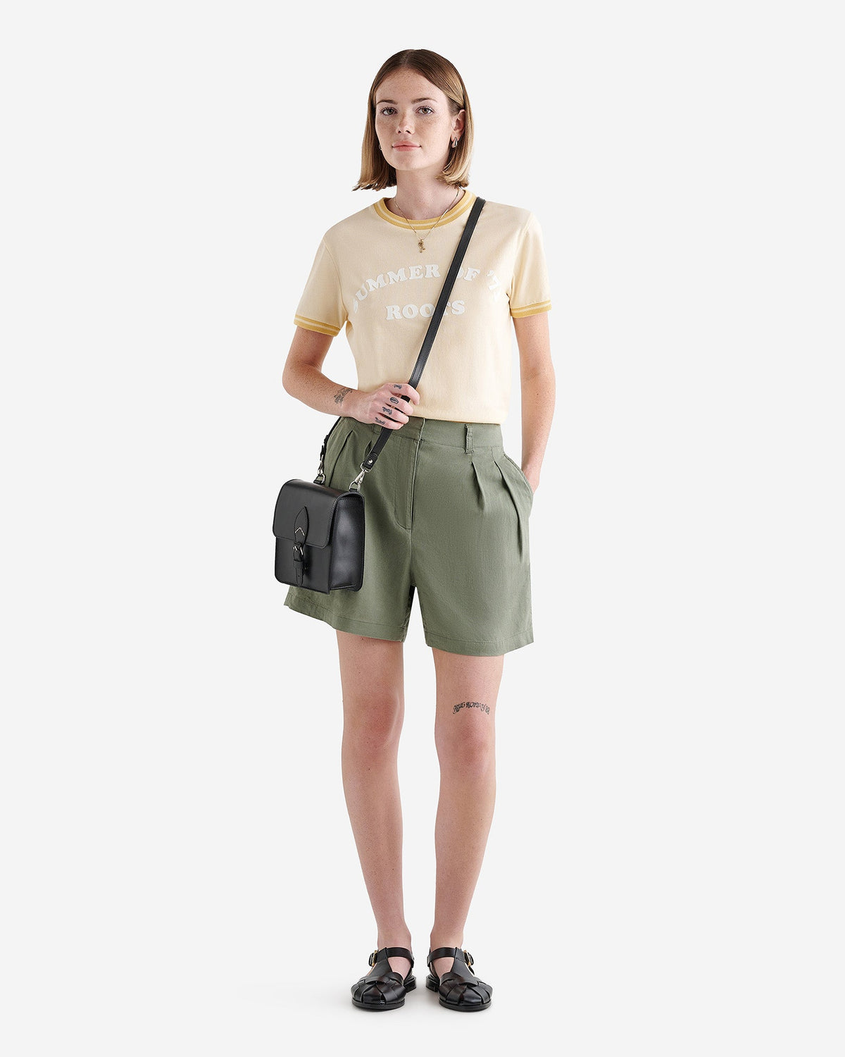 Linen Pleated Walking Short 3.5 Inch