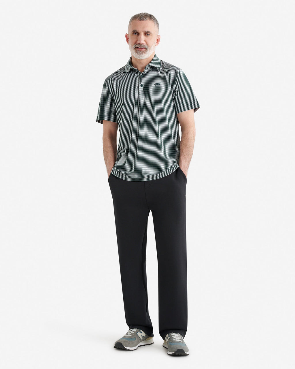 Renew Knit Striped Polo