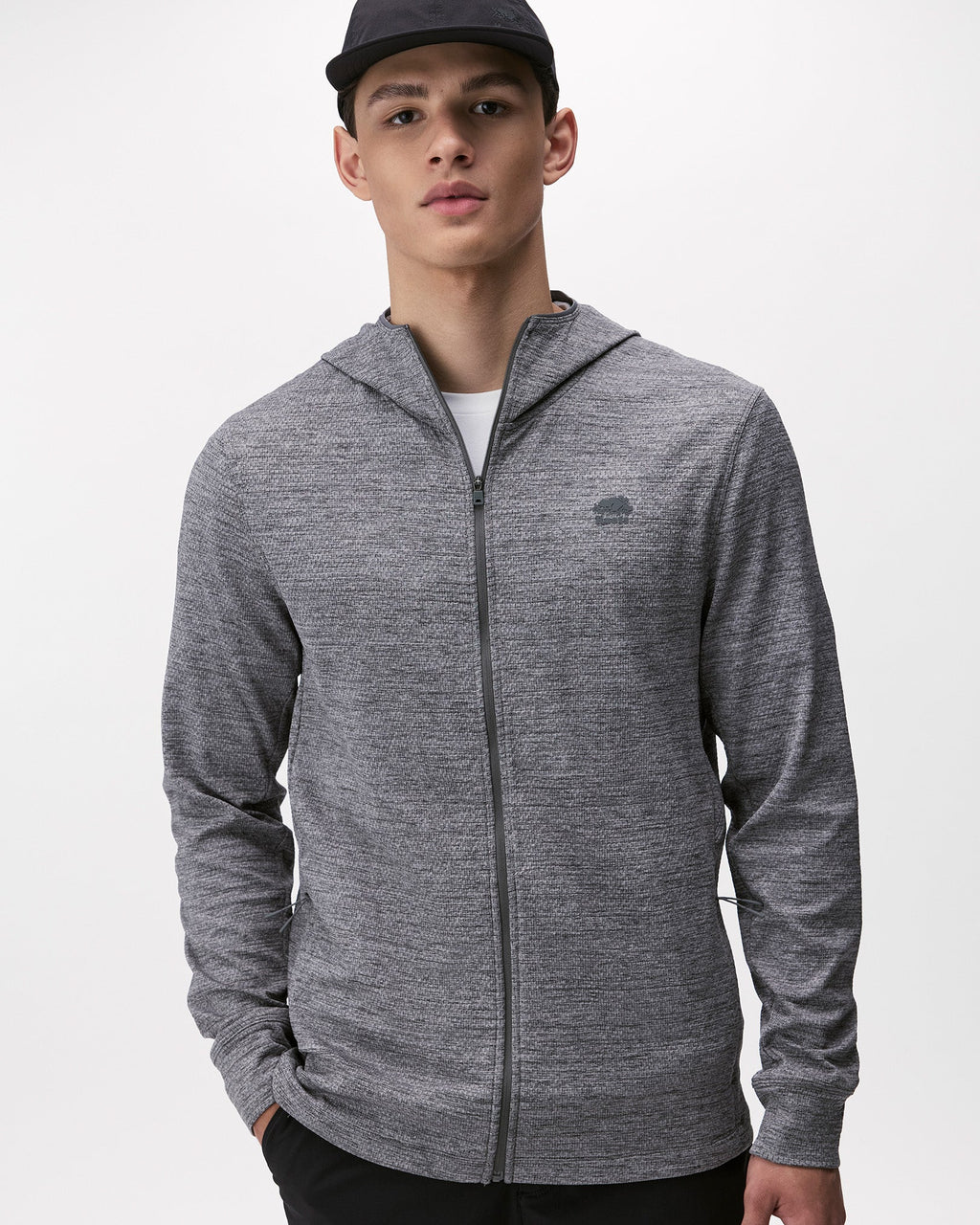 Active Textured Full Zip Hoodie