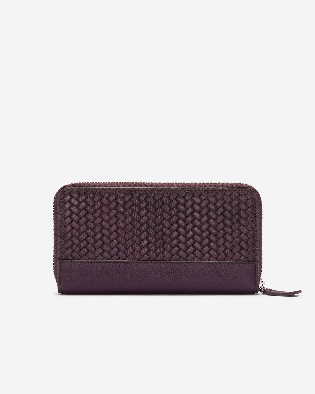 Zip Around Clutch Woven