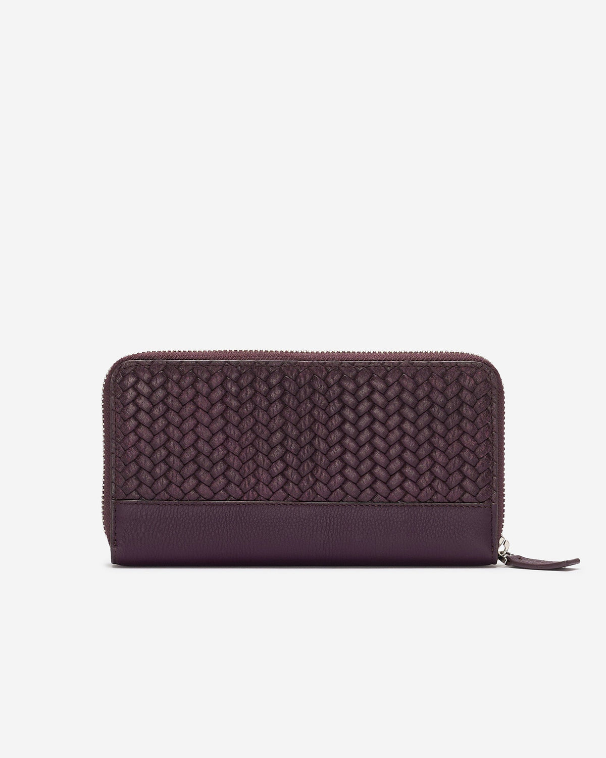 Zip Around Clutch Woven